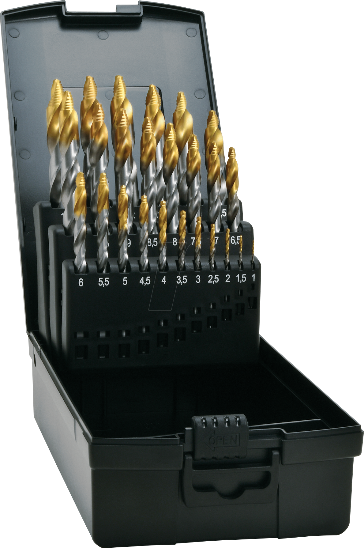 Thumbnail - EXACT 74562 - Spiralbohrer Set, Step Technologie, 25-teilig