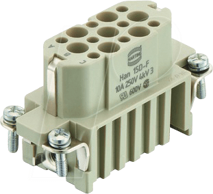 HAN 09210153101 - Einsätze 15-polig, Baugröße 10 A, gerade