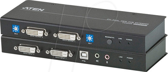 ATEN CE604 - KVM Extender Set, DVI, Audio, USB, RS-232, 60 m