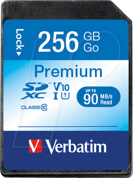 VERBATIM 44026 - SDXC-Speicherkarte 256GB, Verbatim Class 10 - U1