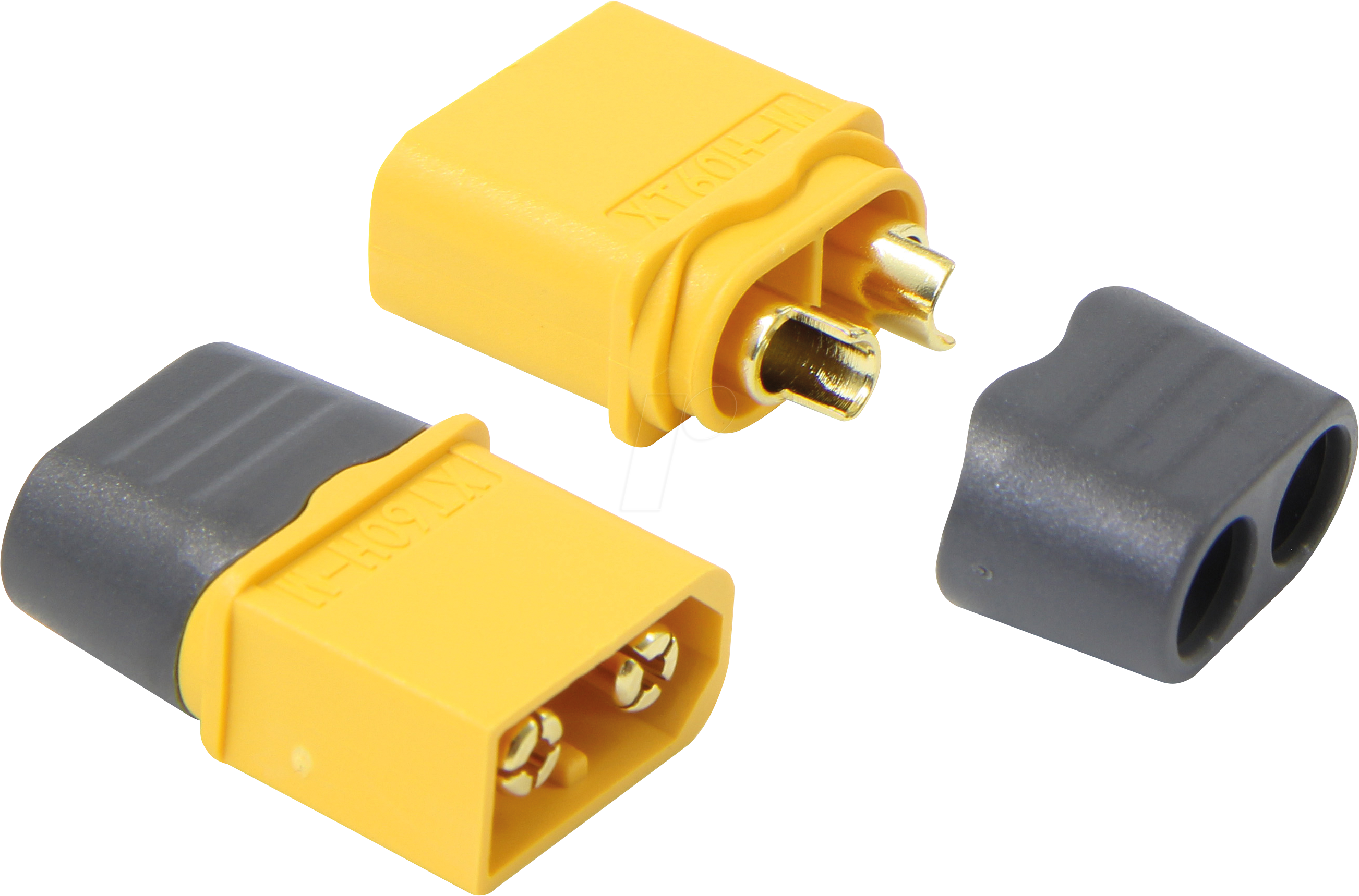 HSTXT60-2 STBU - Steckverbinder für Li-Polymer-Akkus, 2-polig, XT60, mit Kappe