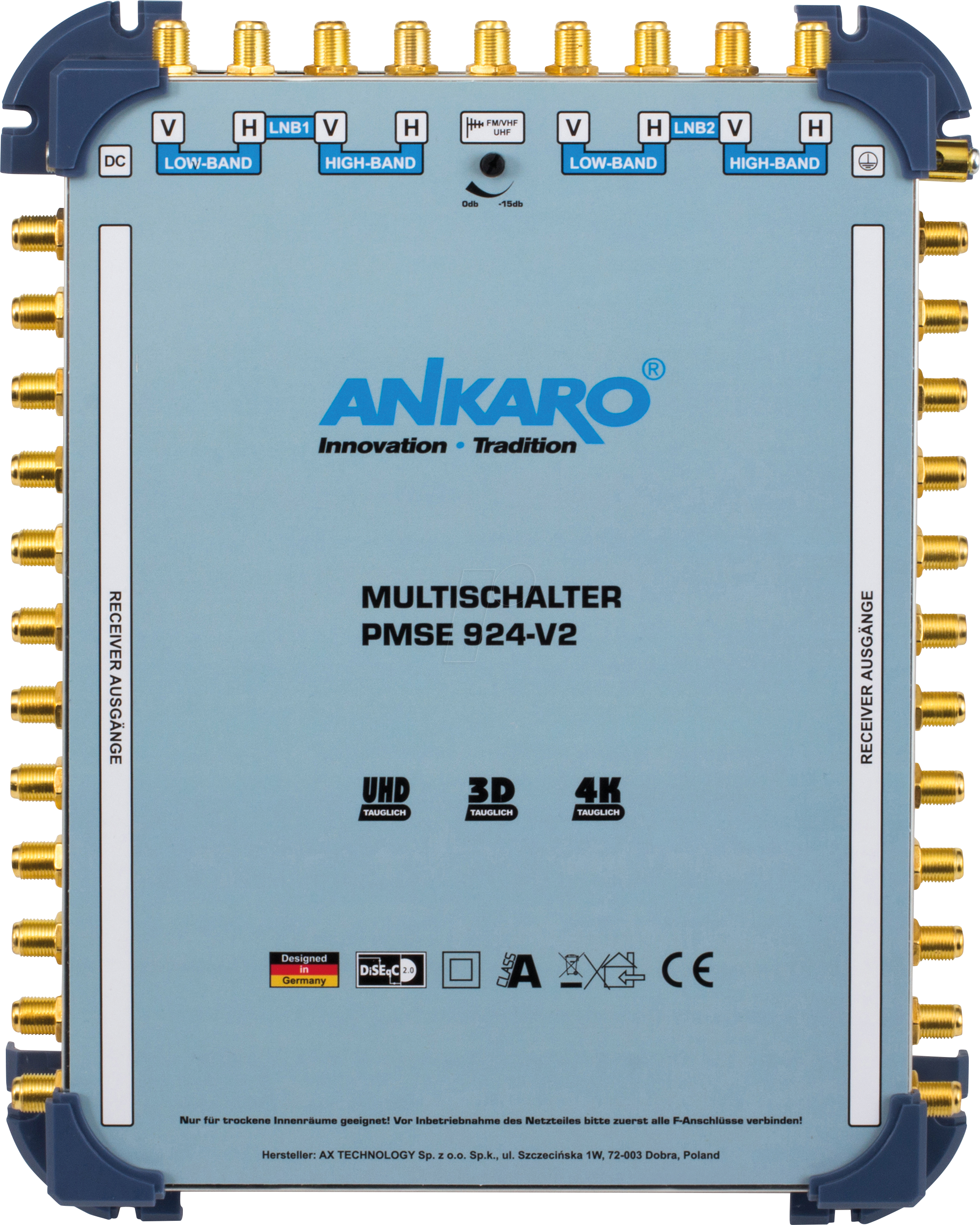 ANK PMSE-924-V2 - Multischalter 9 in 24, Terrestrik regelb.