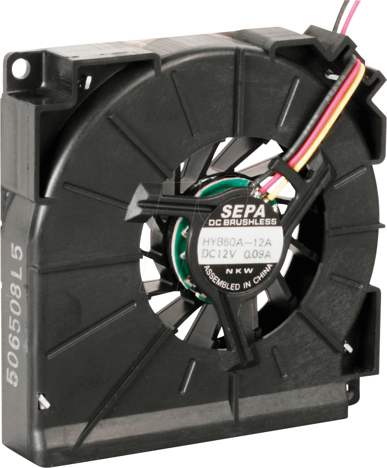 SEPA HYB60A12 - Radial-Lüfter, 60x60x13mm, 12V, 34dB, 3800U/min, Kugellager
