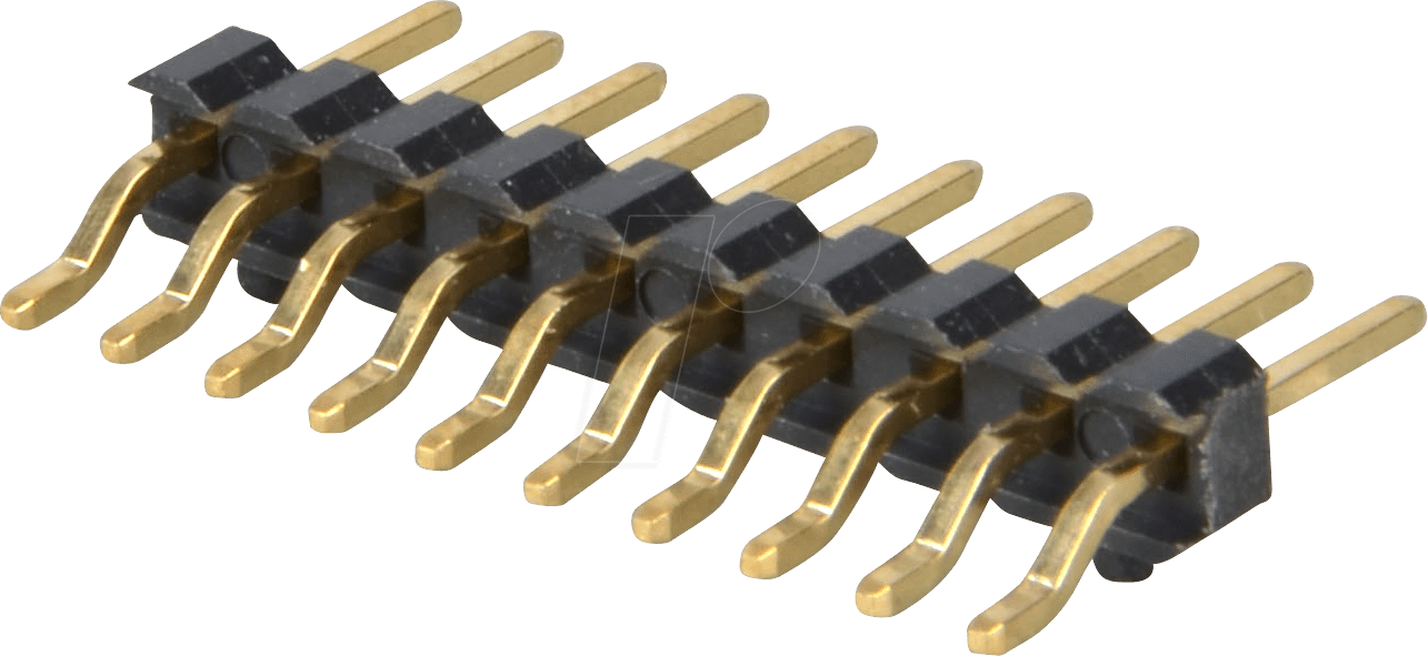 SL 1X10W SMD2,54 - 10pol. SMD-Stiftleiste, gewinkelt, RM 2,54