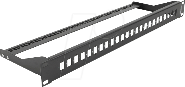 DELOCK 43405 - LWL Patchpanel, 19'', 24-Port, SC Simplex, LC Duplex, schwarz