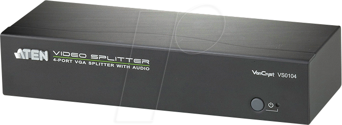 ATEN VS0104 - VGA/Audio Splitter, 4-Port, 450 MHz