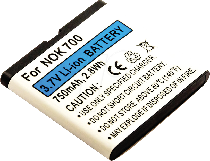 AKKU 10874 - Smartphone-Akku für Nokia-Geräte, Li-Ion, 750 mAh