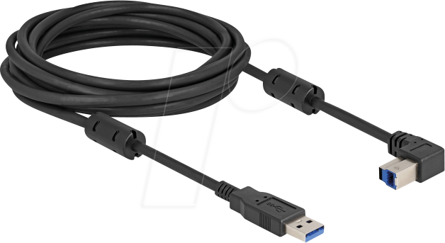 DELOCK 81107 - USB 5 Gb/s Kabel, A Stecker auf B Stecker, 90° oben, 5 m