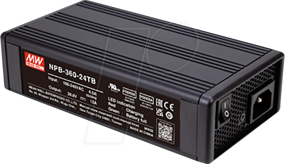 MW NPB-360-24TB - Ladegerät für Blei-, Lithiumakkus, 28,8 V, 12 A