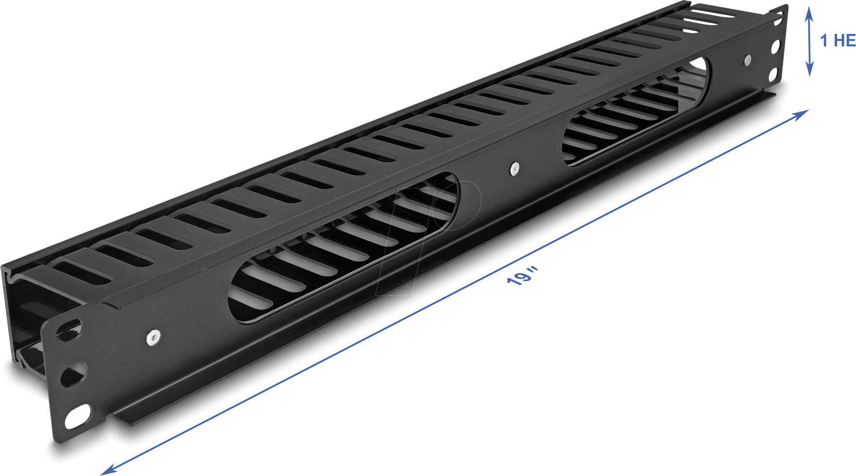 DELOCK 81555 - 19'' Rangierpanel, 1 HE, schwarz