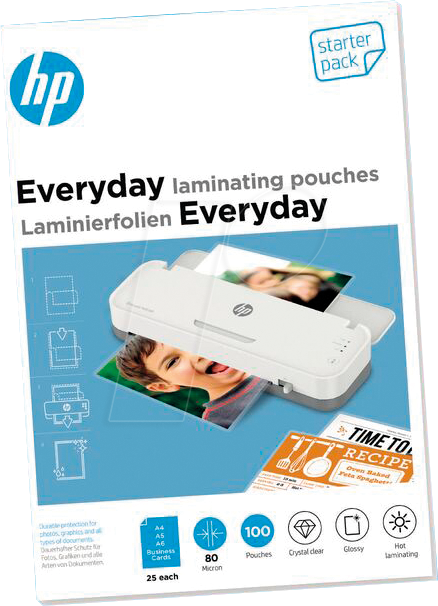 HP EL9158 - Laminierfolien, Starter-Set, 80 mic