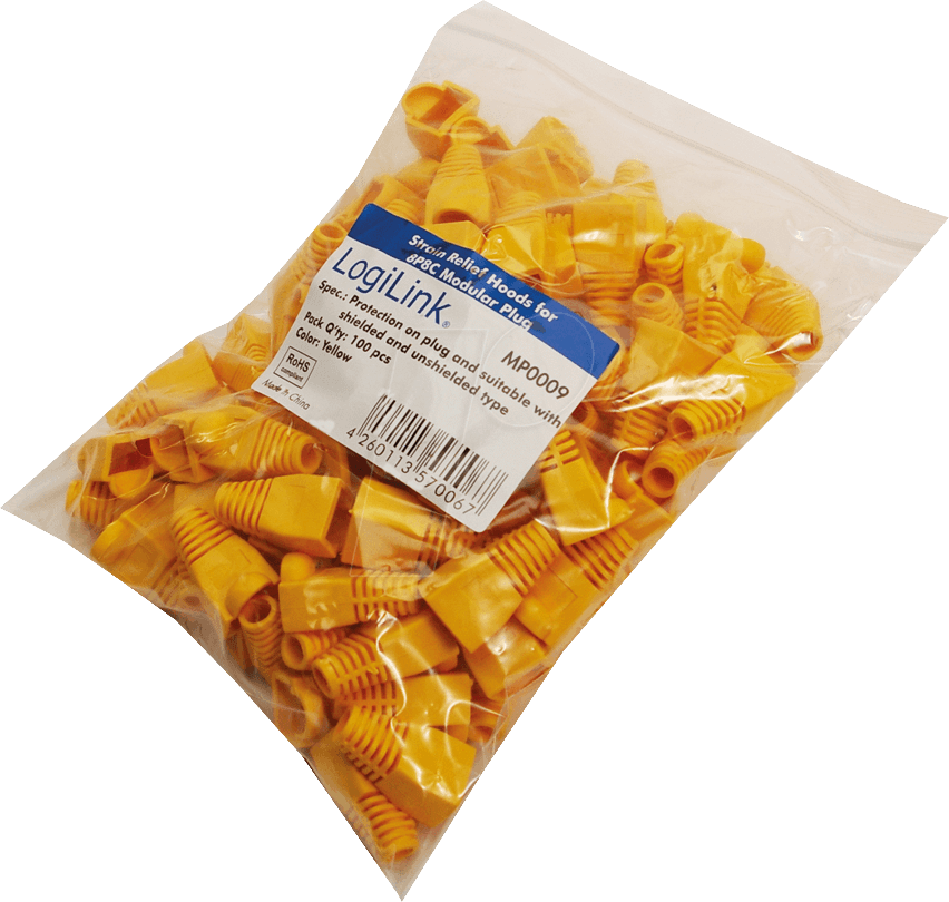 LOGILINK MP0009 - Modulare Knickschutzhülle 100 Stk. gelb