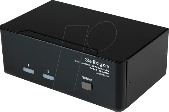ST SV231DD2DUA - 2 Port DVI USB KVM Switch mit USB 2.0 Hub
