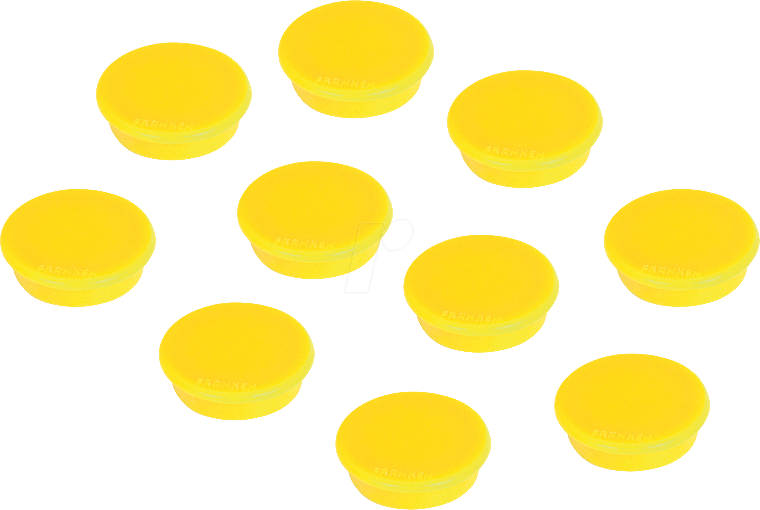 FRANKEN HM2004 - Magnete, 24 mm, gelb, 10 Stück
