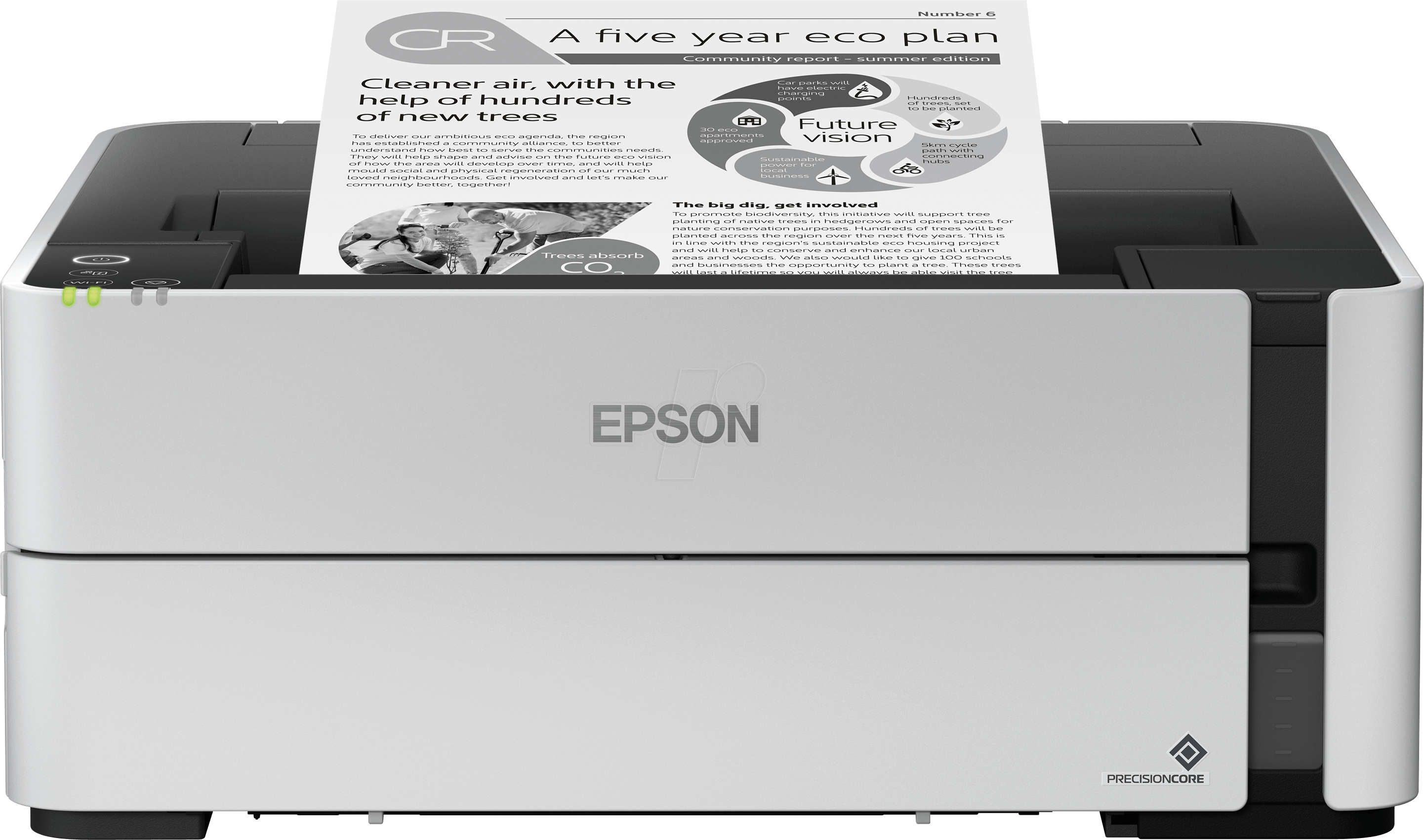 EPSON ET-M1180 - Drucker, EcoTank, mono, A4, LAN(WLAN, Duplex, inkl. UHG