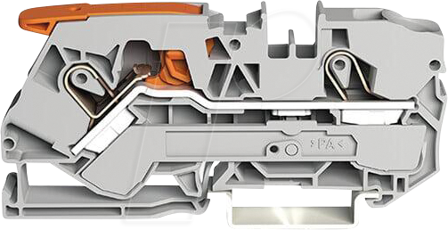 WAGO 2110-1201 - 2-Leiter-Durchgangsklemme, mit Hebel 10 mm², grau