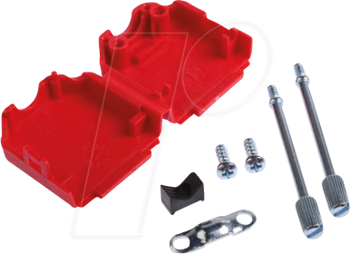 MHDPPK9-R-K - D-Sub Kappe, 9-polig, gerade, rot