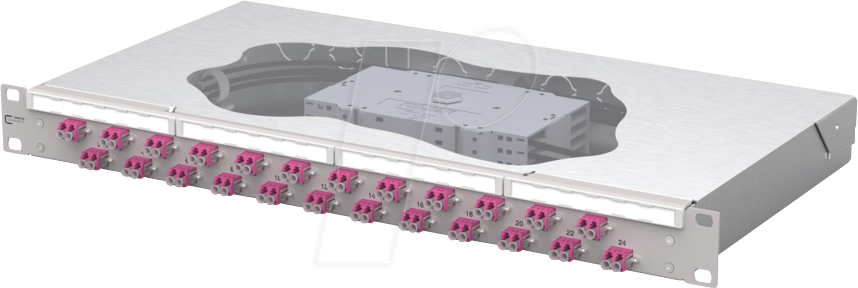 BTR 1504577524-E - OpDAT 19'', 1HE LWL-Patchfeld, 24x LC-D, OM4