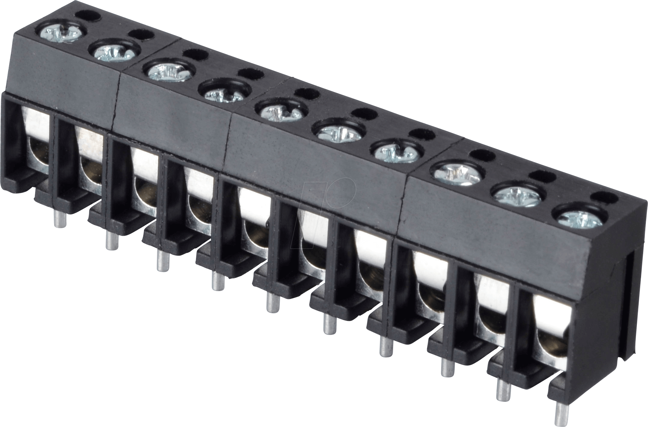 CTB1202-10BK - Lötbare Schraubklemme - 10-pol, RM 5 mm, 90°