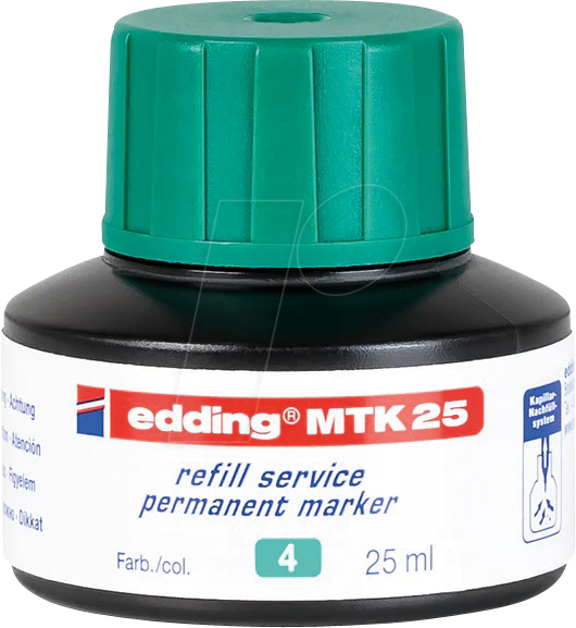 EDDING MTK25004 - Nachfülltinte, Permanentmarker, MTK 25, grün
