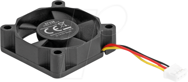 DELOCK 67338 - Axiallüfter 12 V DC, 35 x 35 x 10 mm schwarz