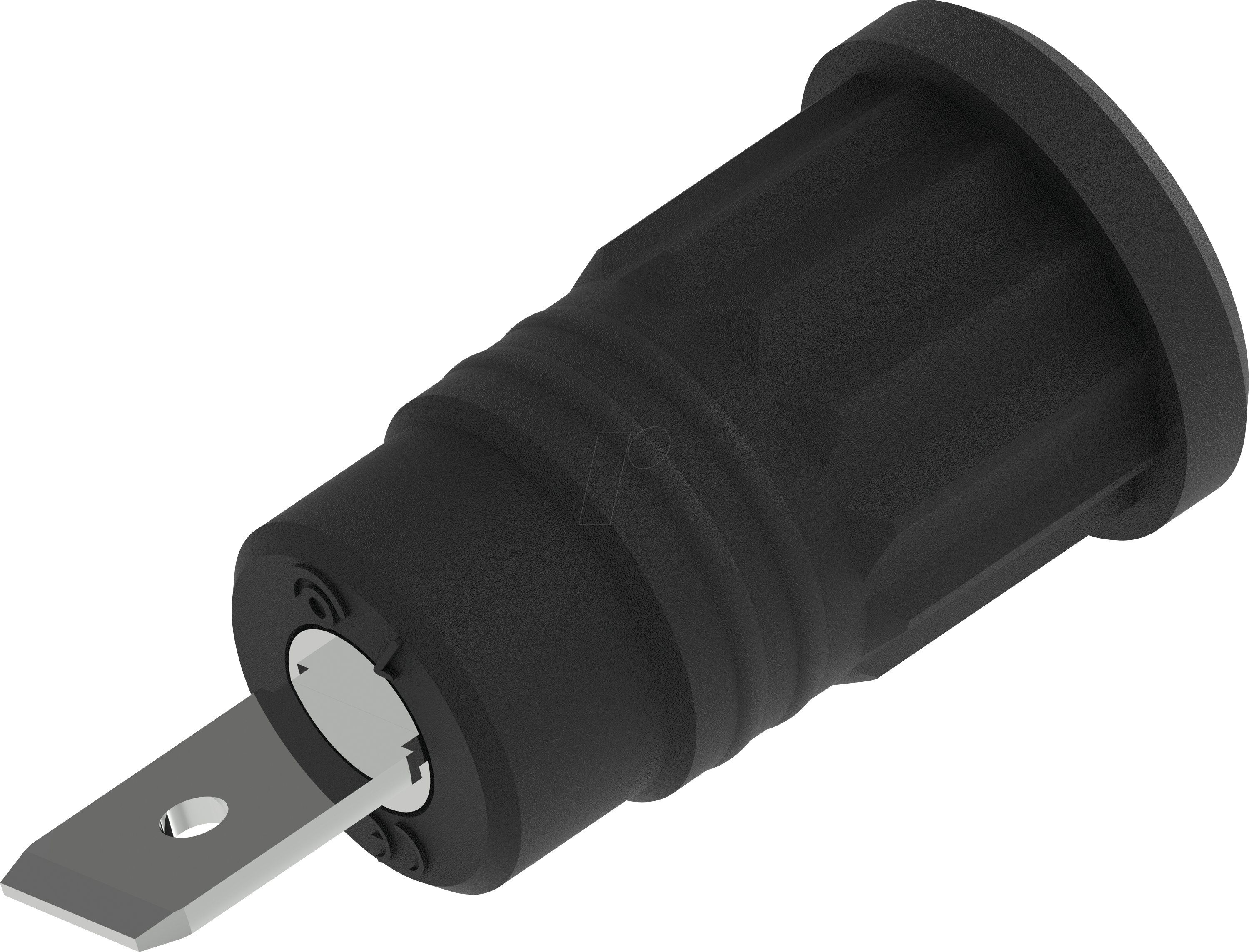 PJP 3286-N - Sicherheitsbuchse, 4 mm, Flachstecker, schwarz