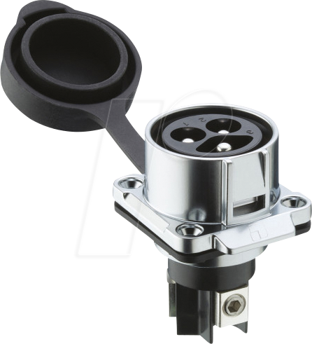 LUT 2830-02-TF1 - Quicklock-Flansch-Einbaustecker, Größe 28, 2 pol