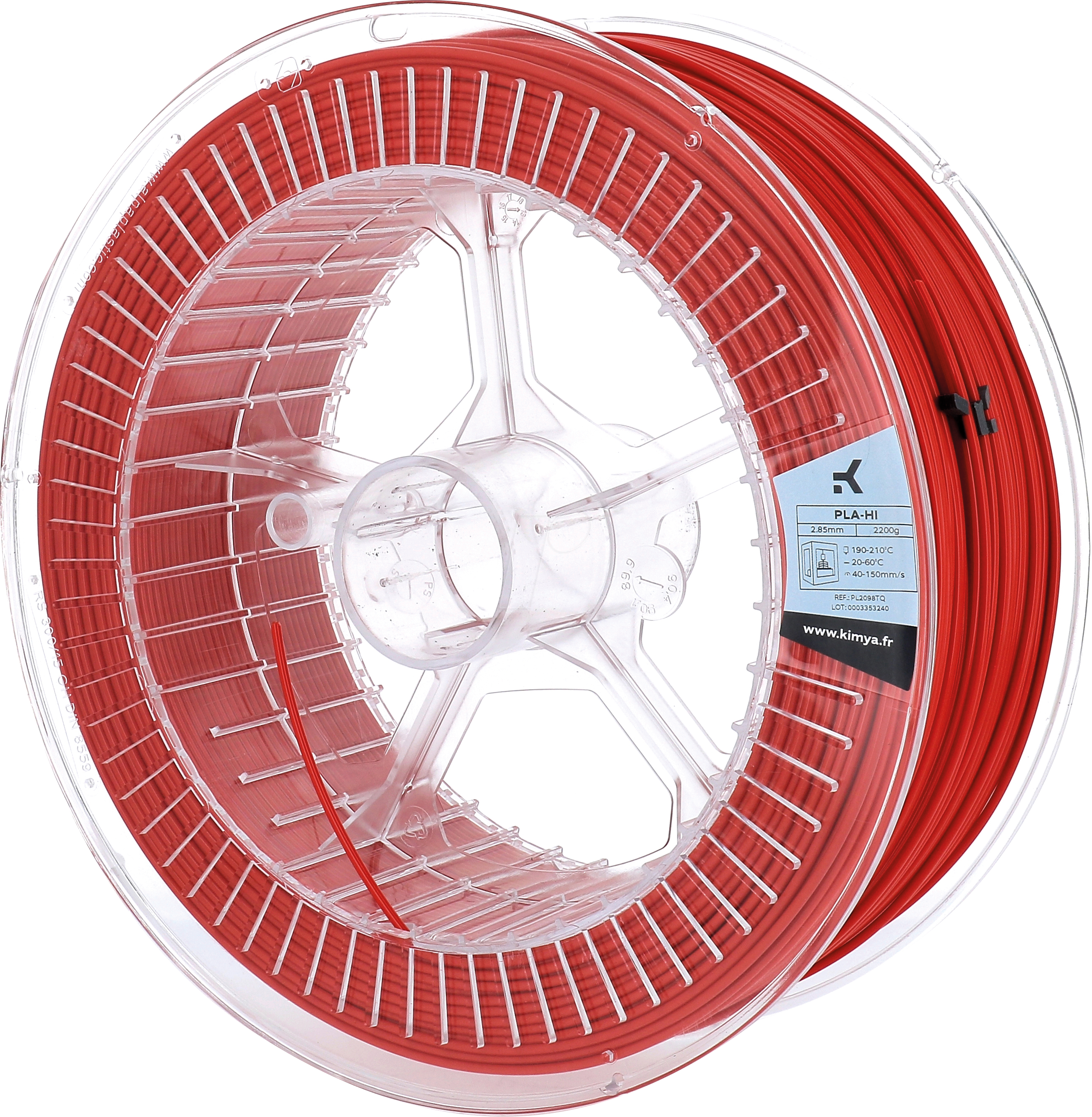 Thumbnail - KIMYA PL2098TQ - Filament, PLA-HI, Rot, 2,85 mm, 2.200 g