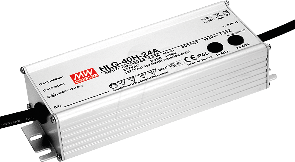 MW HLG-40H-12A - LED-Trafo, 39 W, 12 V DC, 3330 mA