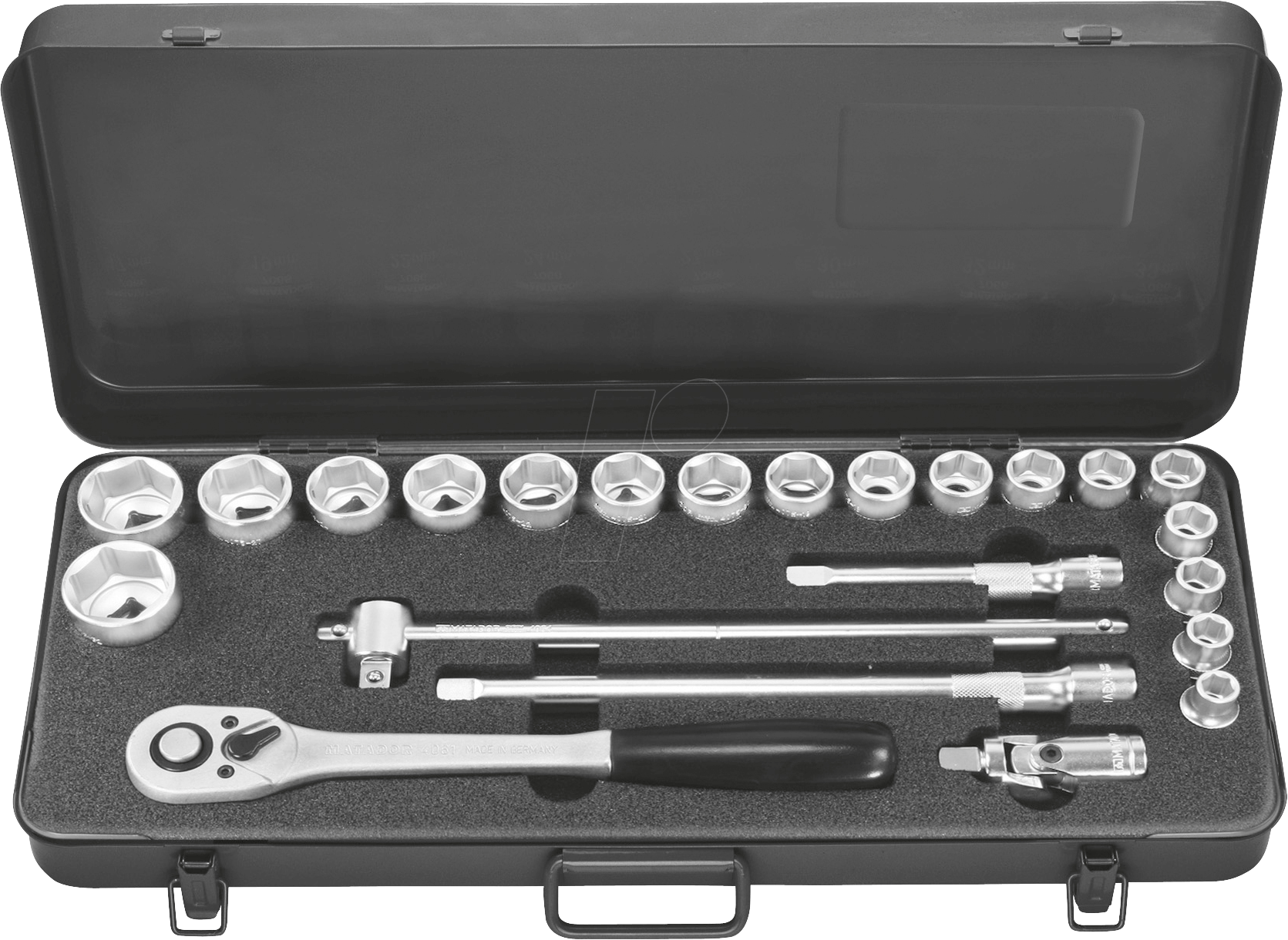 MAT 4114 9230 - Steckschlüsselsatz, Außensechskant, 1/2'', 23 -teilig