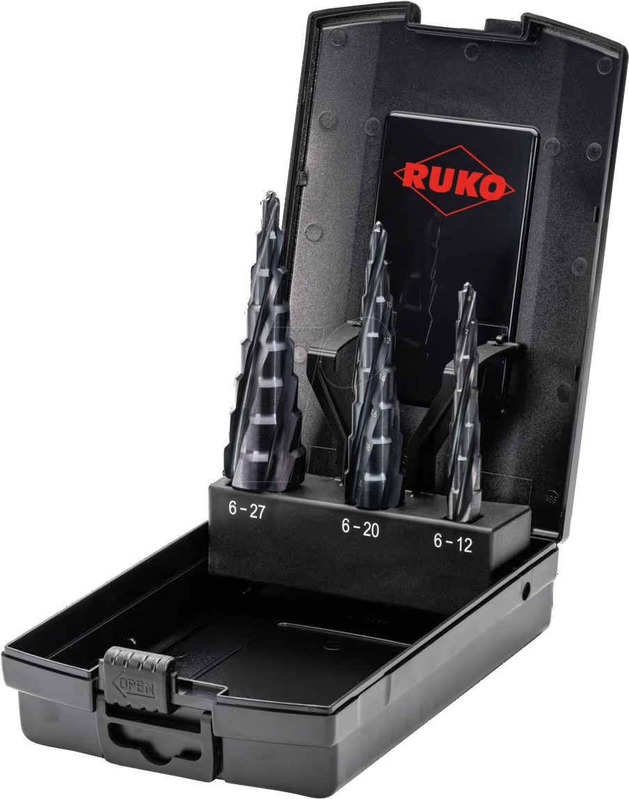 RUKO 101687PRO - Stufenbohrersatz ,ULTIMATECUT Multidrill-Satz HSS RUnaTEC - 3-tl