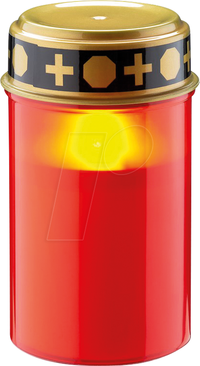 GOOBAY 60335 - LED Grablicht rot mit Flackerflamme