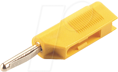 VSB 20 GE - Vollkontaktstecker 4 mm, isoliert, gelb