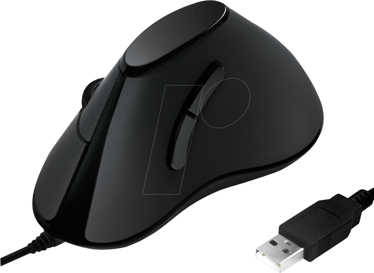 LOGILINK ID0158 - Maus (Mouse), Kabel, USB, ergonomisch, schwarz