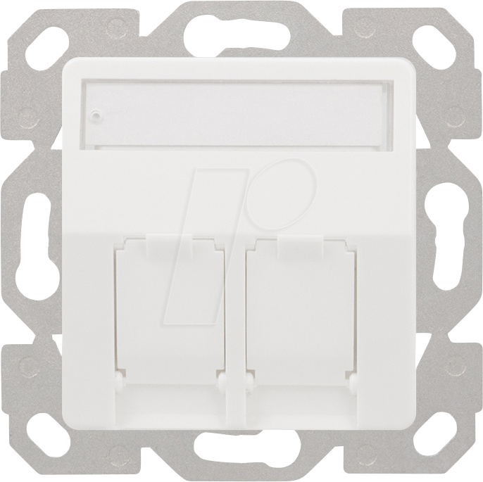 LOGILINK NK4081 - Anschlussdose für 2 Keystone Module, reinweiß