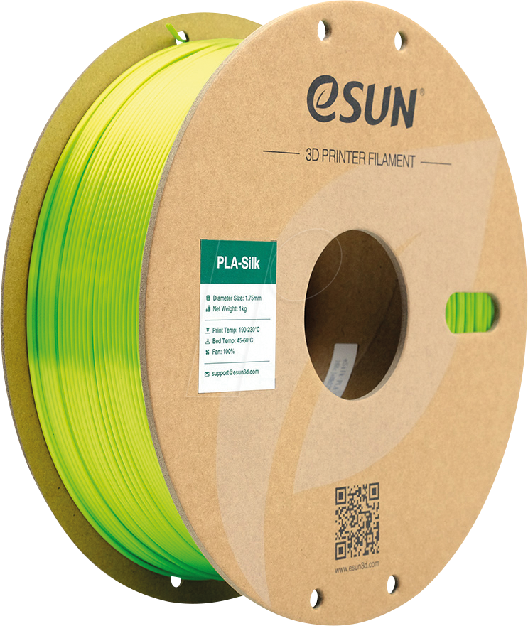 ESUN 72204133 - Filament, PLA-Silk, 1,75 mm, limone, 1 kg