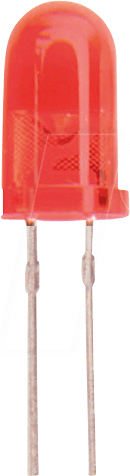 EVL 334SDRD/S530 - LED, 5 mm, bedrahtet, rot, 125 mcd, 60°