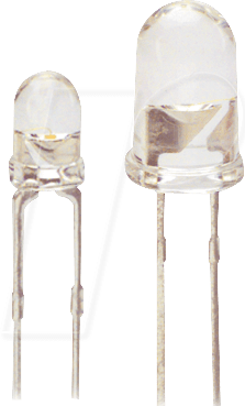 Thumbnail - LED 3-12000L WS - LED, 3 mm, bedrahtet, kaltweiß, 12000 mcd, 20°