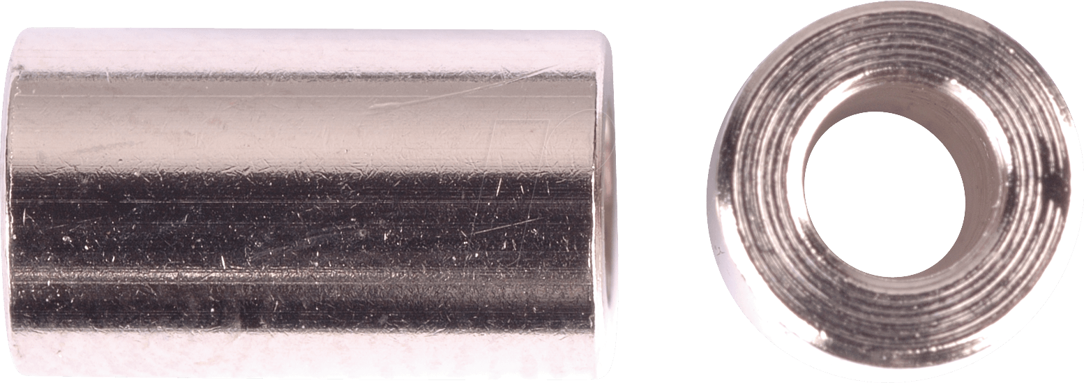 DKM 5MM - Distanzhülsen, Messing vernickelt, 5mm