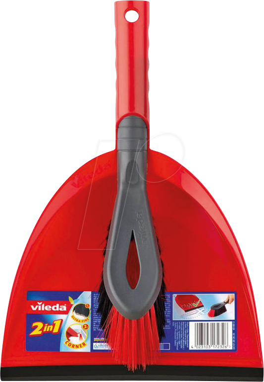 VILEDA 698709 - VILEDA Kehrgarnitur 2in1 rot Kunststoff
