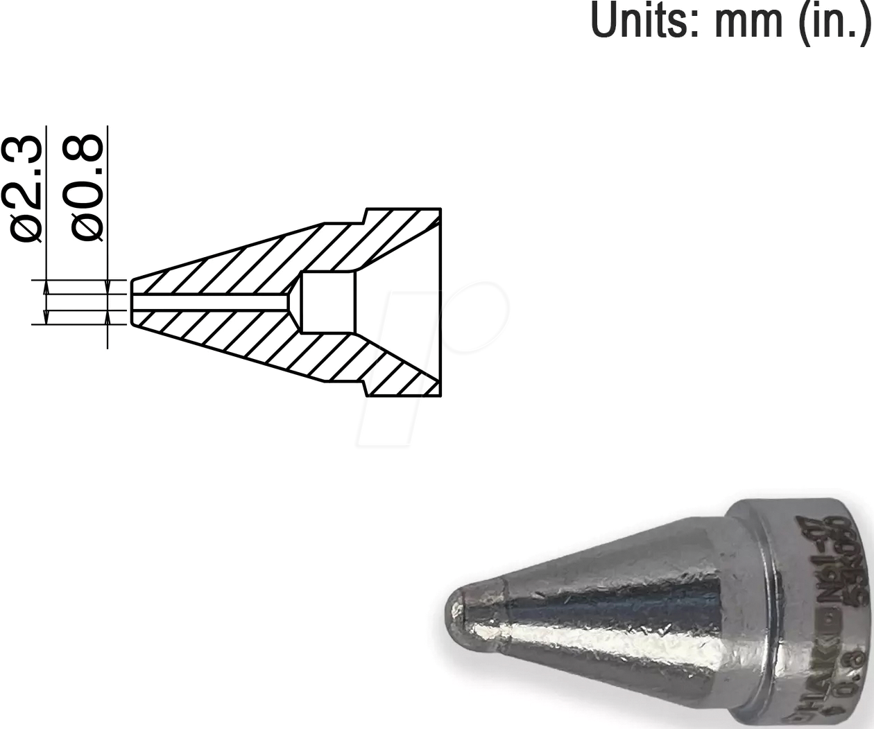 HAK N61-07 - Entlötdüse N61-07, Standard-Typ, 0,8 mm