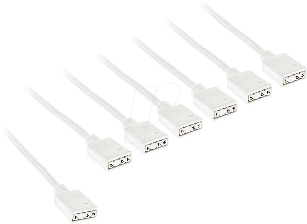 KOLINK 06652 - Kolink ARGB 1-6 Splitterkabel - 30cm, weiß