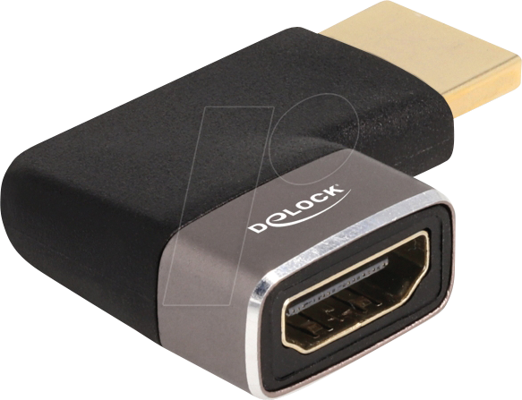 DELOCK 60082 - HDMI Adapter Stecker zu Buchse 90° links 8K 60 Hz