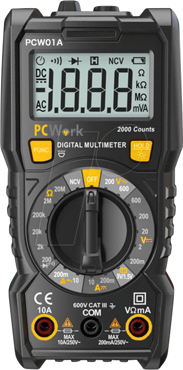 PCW 01A - Multimeter PCW01A, digital, 2000 Counts, AC/DC, NCV