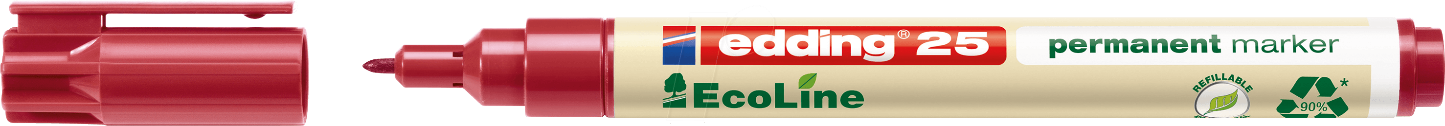 EDDING 25RT - EcoLine Permanentmarker, rot