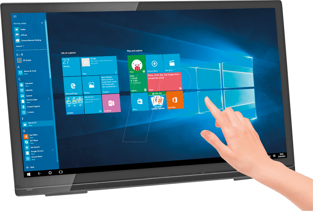 HANNS-G HT273HPB - 68,6cm Touchmonitor, schwarz, Hartglas