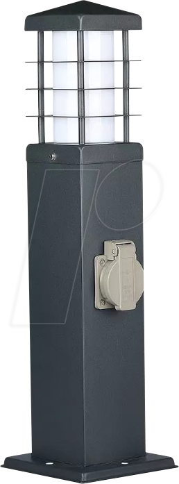 VT-8822 - Standleuchte, E27, mit 2 Steckdosen, IP44