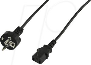 NKSK 200 SW GG - Netzkabel, Schutzkontaktstecker, 1,8 m, schw, C13