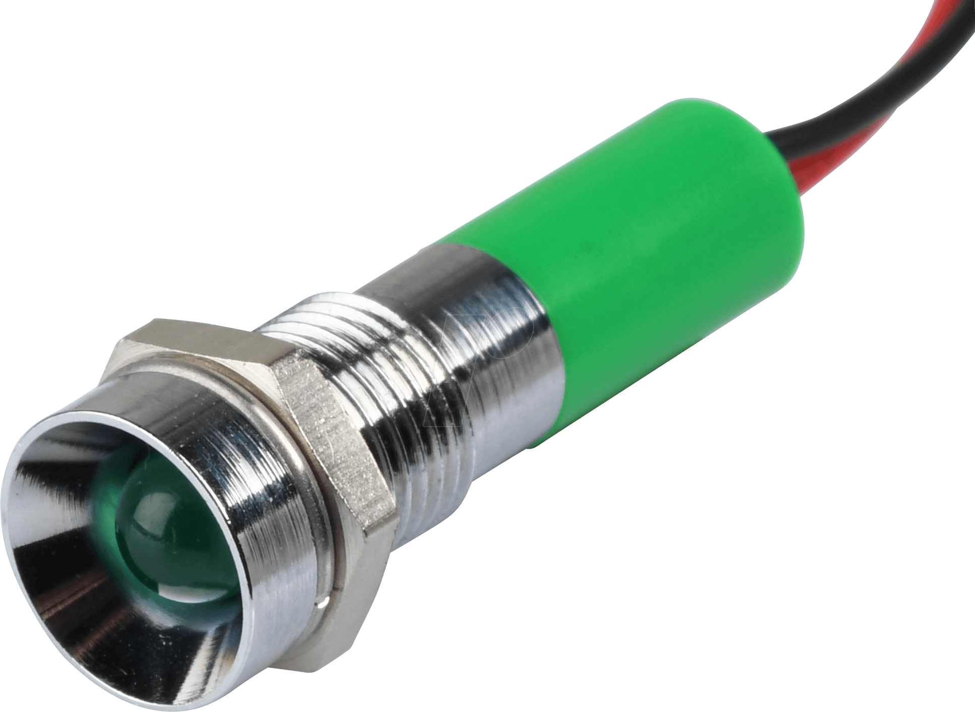 APM Q8R3C G220E - LED-Signalleuchte, grün, 220 V, Ø 8 mm, vertieft, bedrahtet