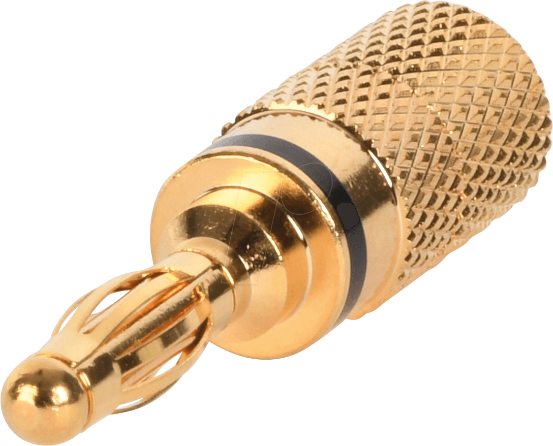 BSG 4 SW - Lautsprecherstecker, Farbcodierung schwarz, Ø 4,0 mm